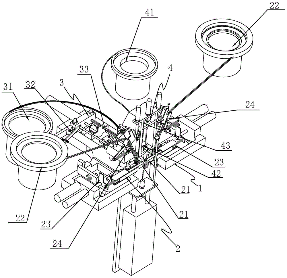 Spring clip automatic assembling machine