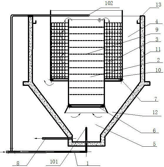 Integrated aerobic granular sludge compound purifier and method for treating sewage