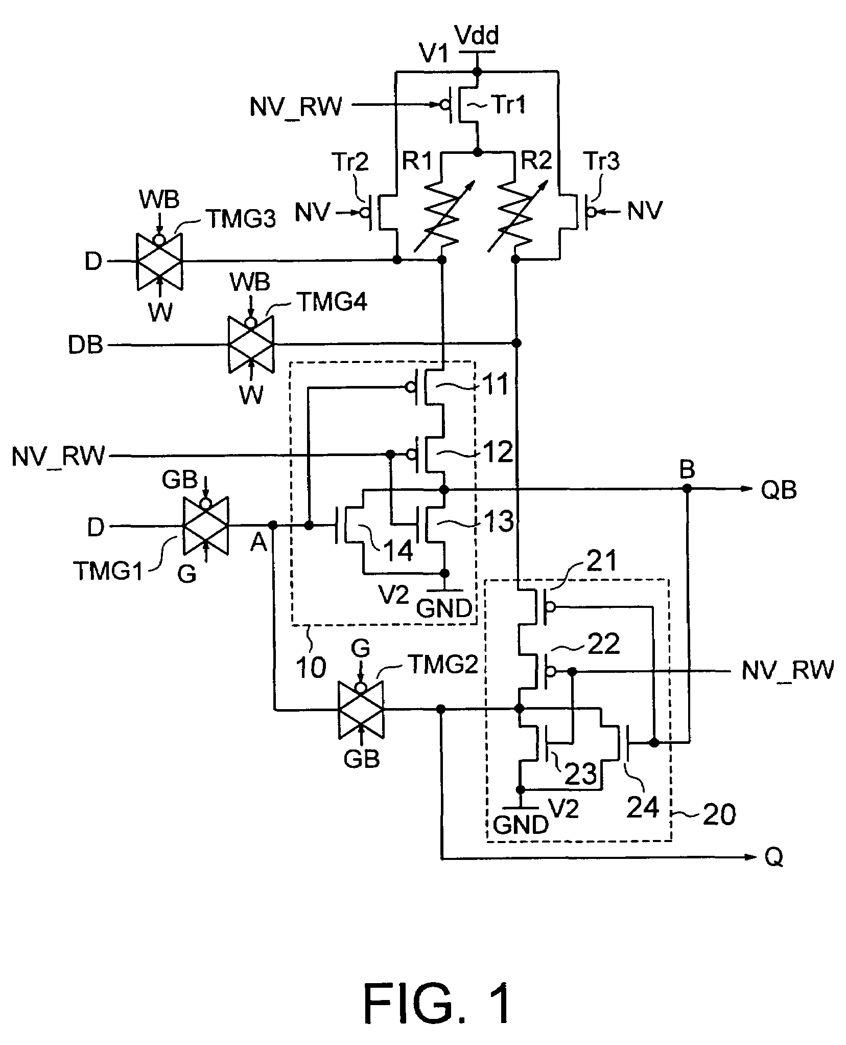 Nonvolatile latch circuit and nonvolatile flip-flop circuit