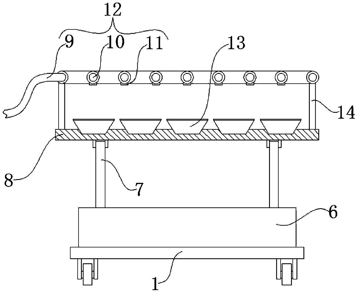 Height-adjustable vegetable planting rack