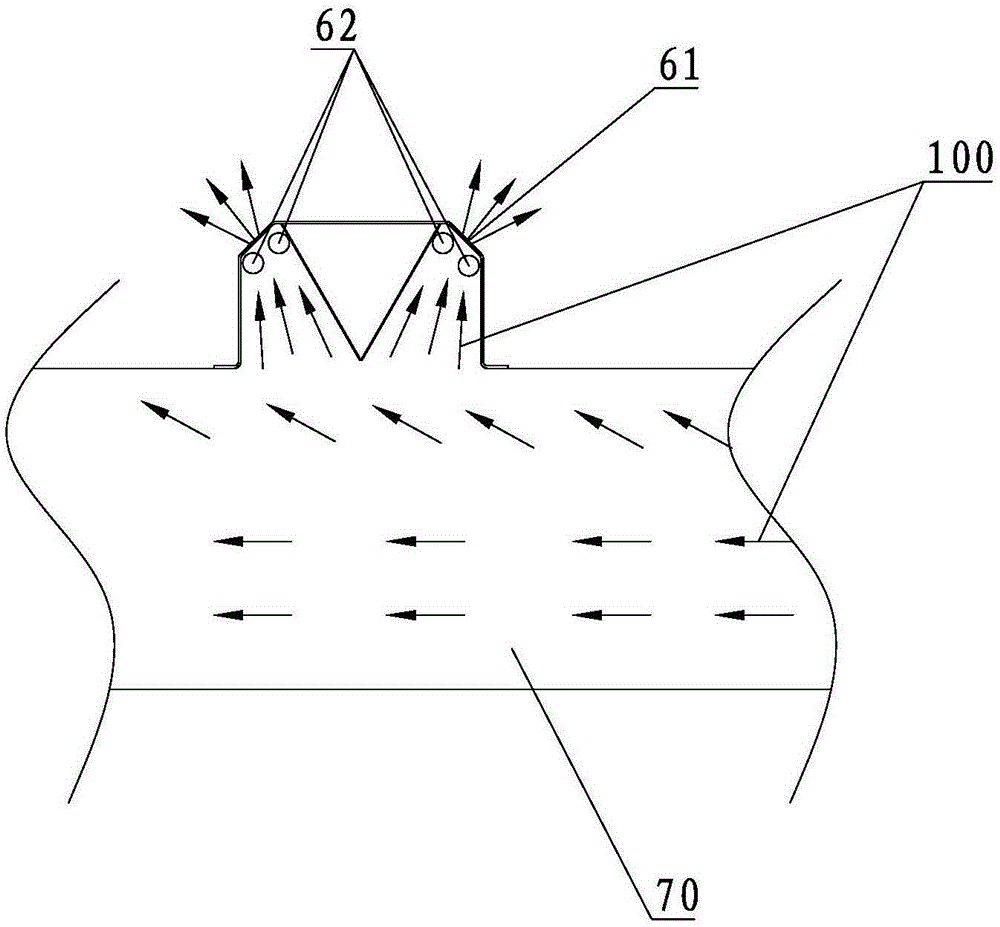 Coating dryer and its special air nozzle with buffer structure