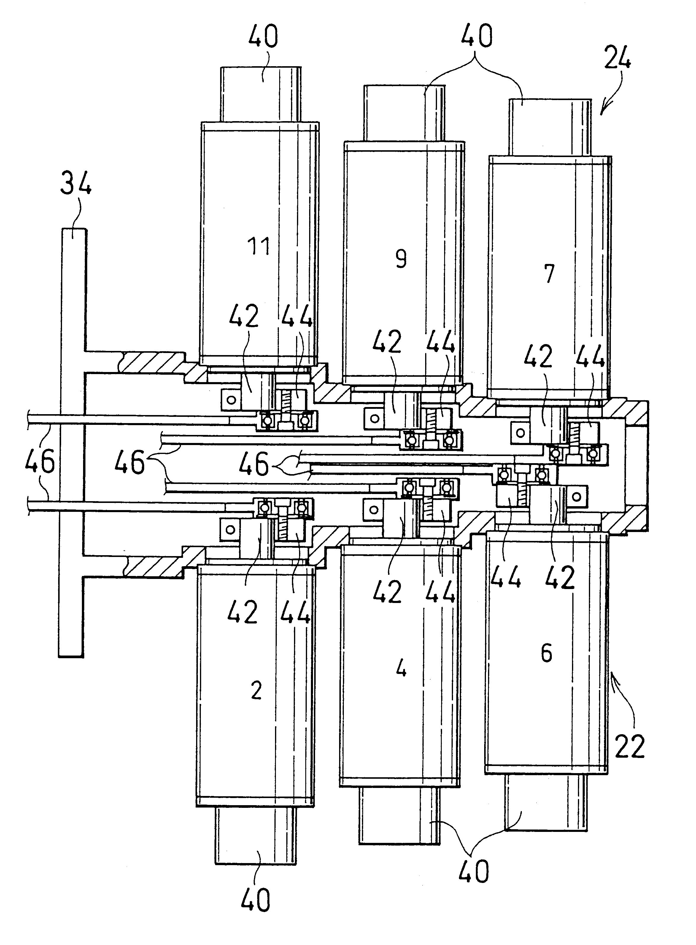 Electric shedding device in weaving machine