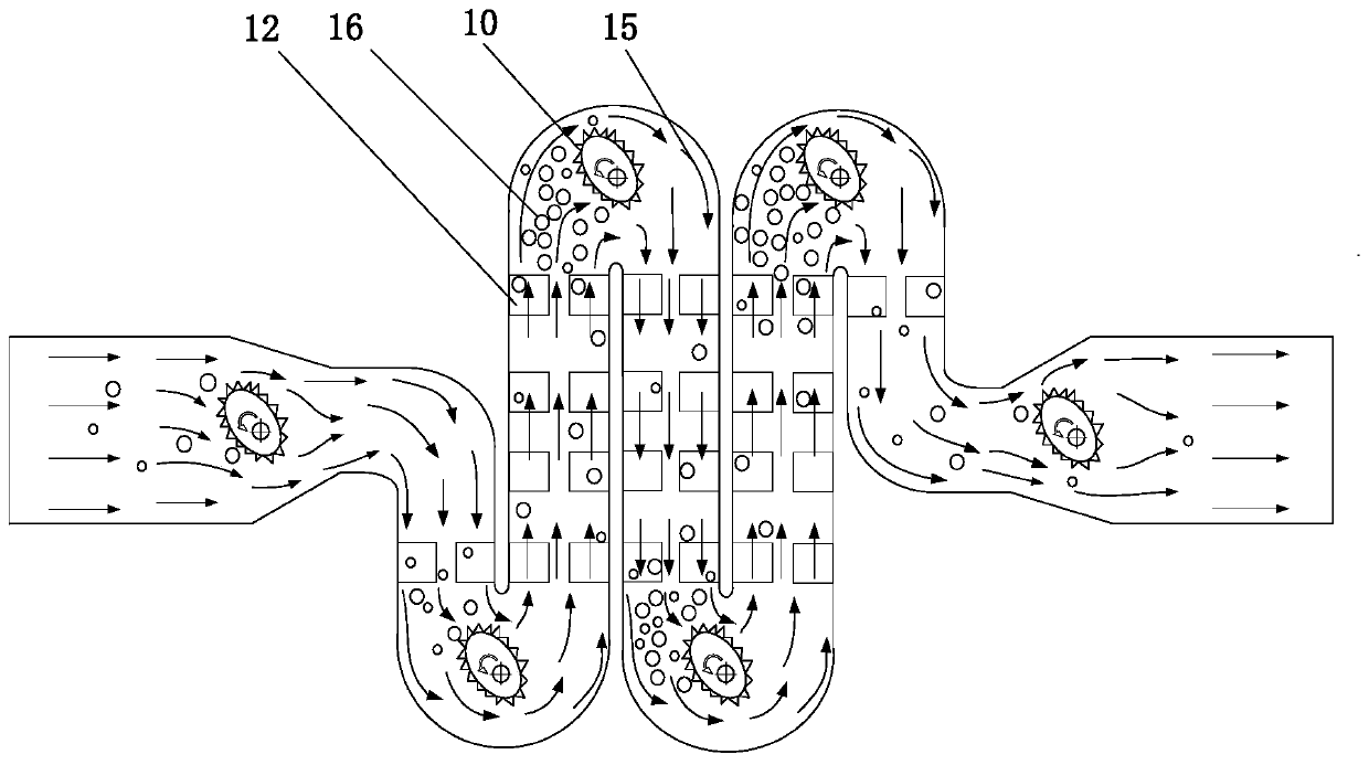 Electrolytic machining tool enabling flow field period fluctuation and method