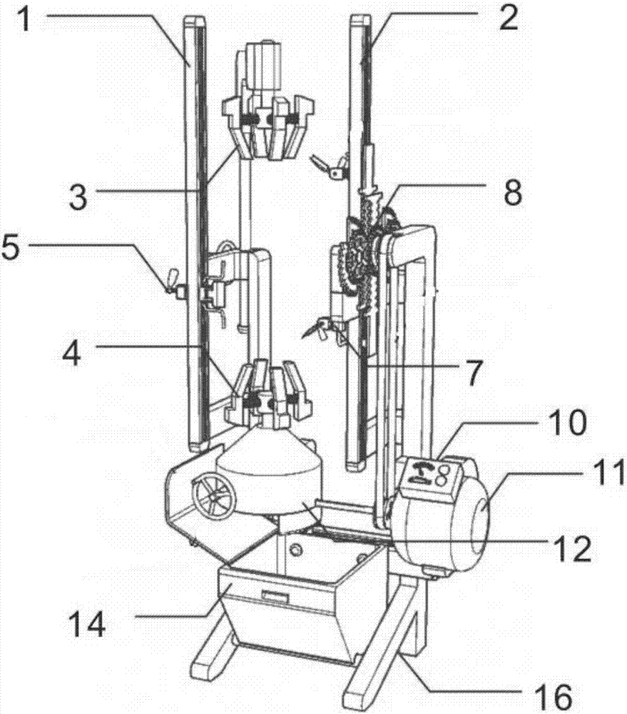 Bamboo joint removing and bamboo outer skin scraping integration machine