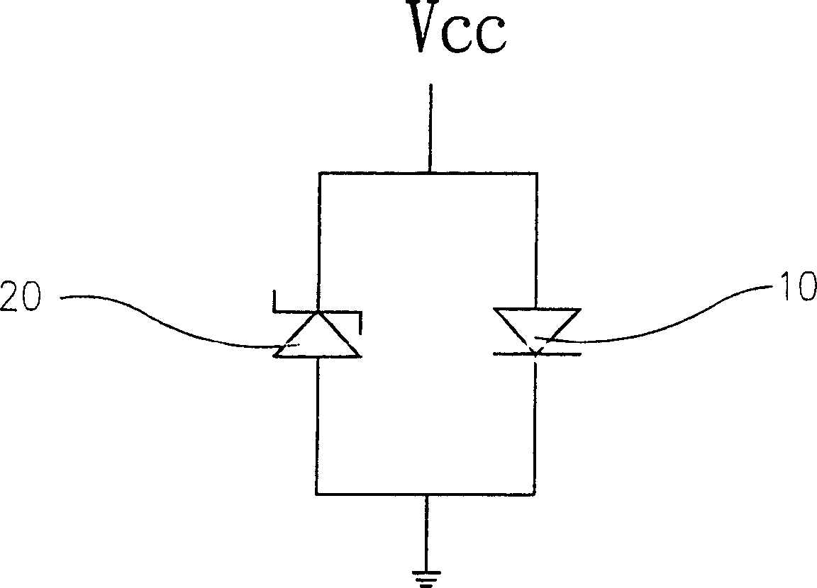 Light emitting diode element capable of preventing electrostatic damage