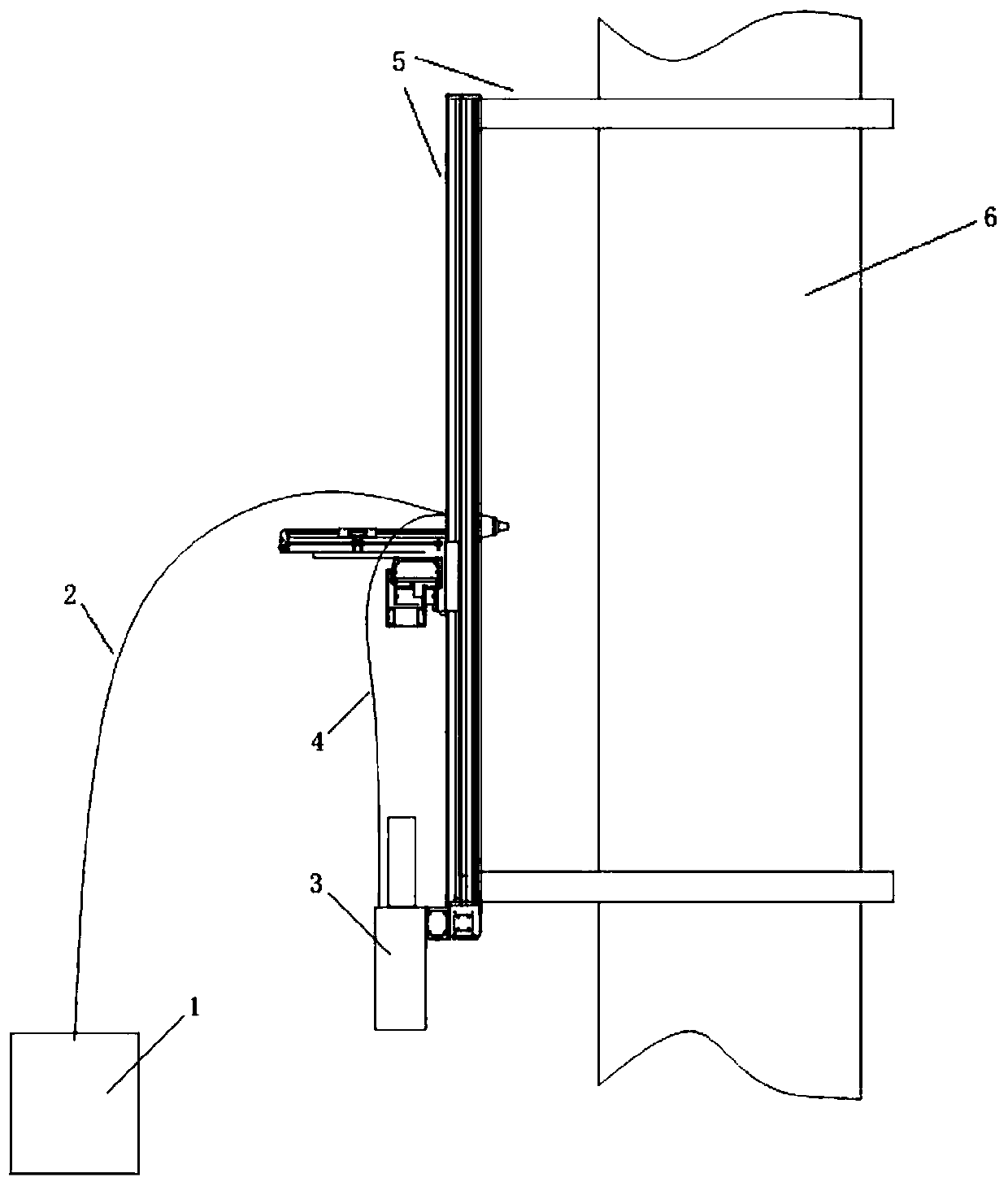 Laser cladding device and method for repairing rolling mill housing