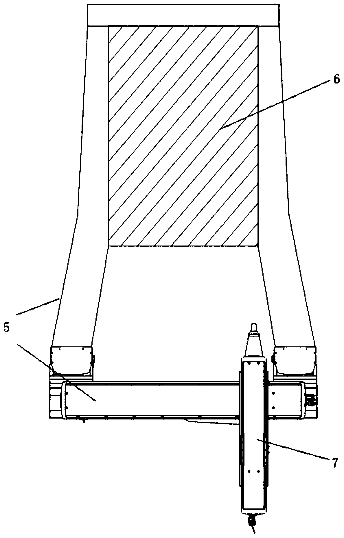 Laser cladding device and method for repairing rolling mill housing