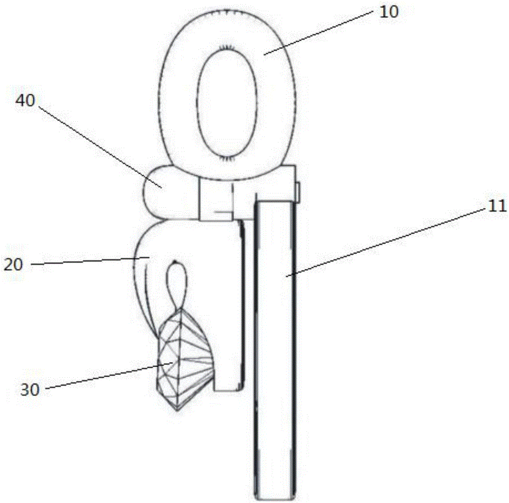 Gem clamping and mounting structure, jewelry structure and installation method of jewelry structure