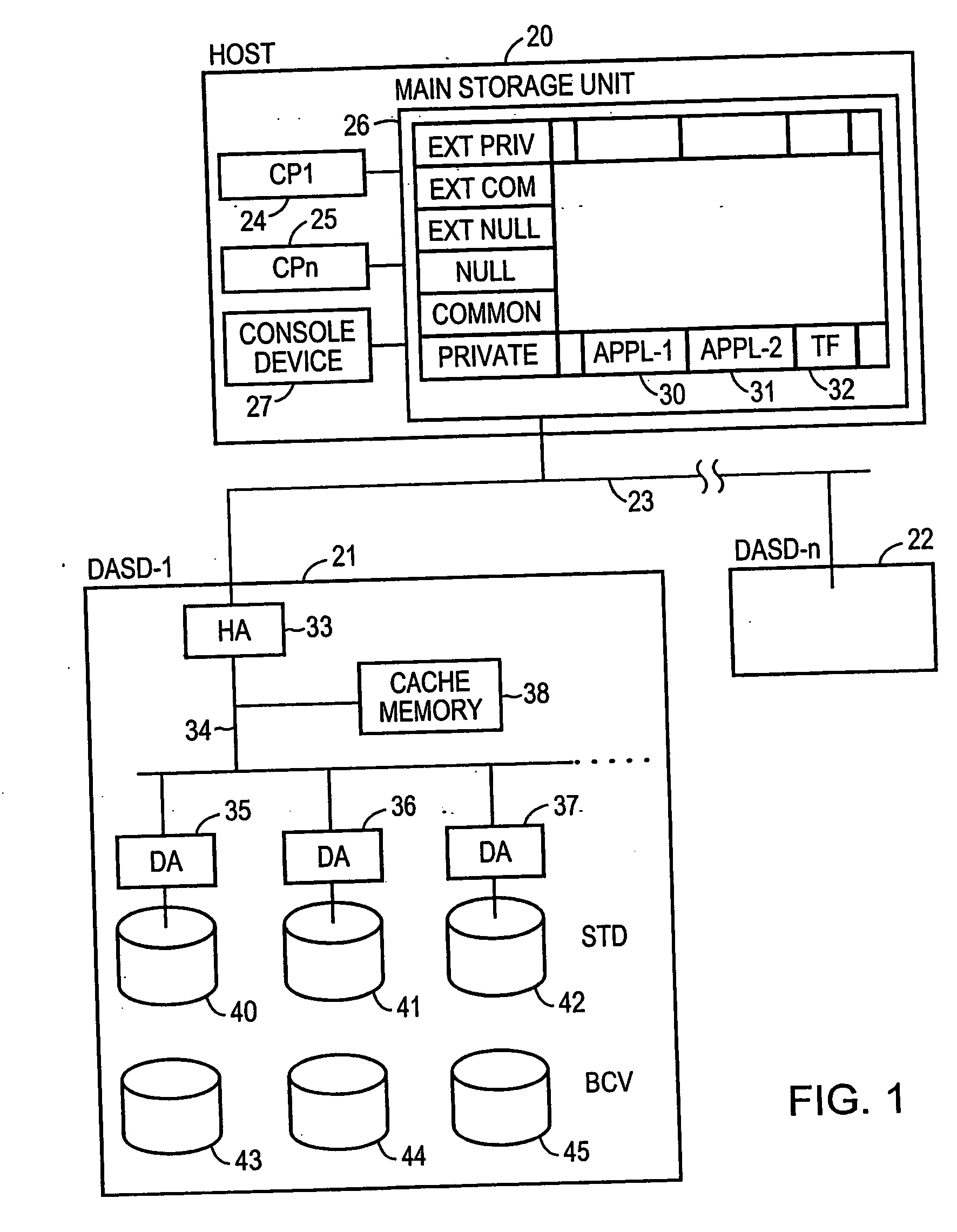 Method and apparatus for enabling consistent ancillary disk array storage device operations with respect to a main application