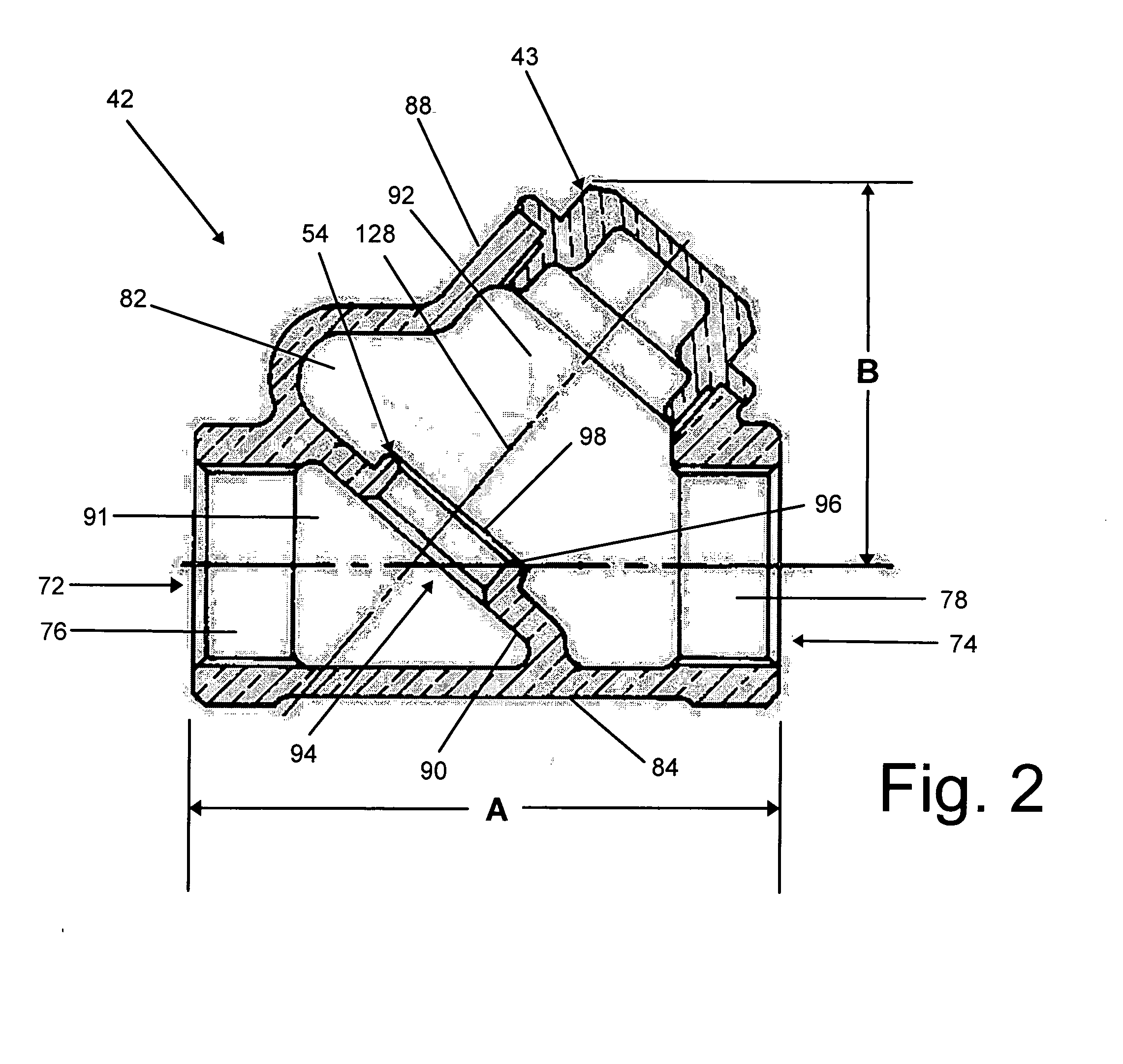 Y-pattern piston check valve, piston valve assembly for a Y-pattern piston check valve, and method