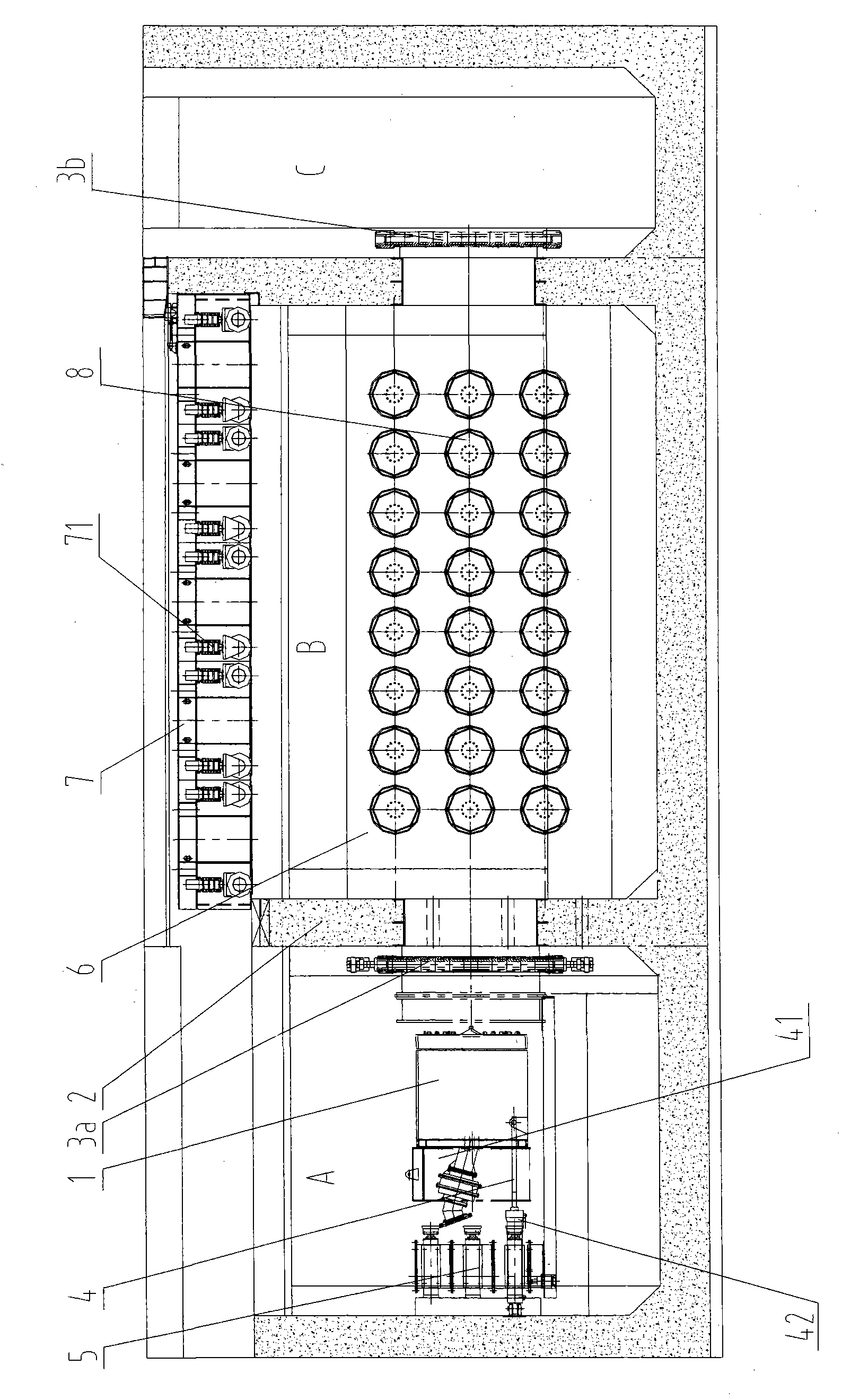 Comprehensive simulation test platform of large sunk shield entry-driving machine