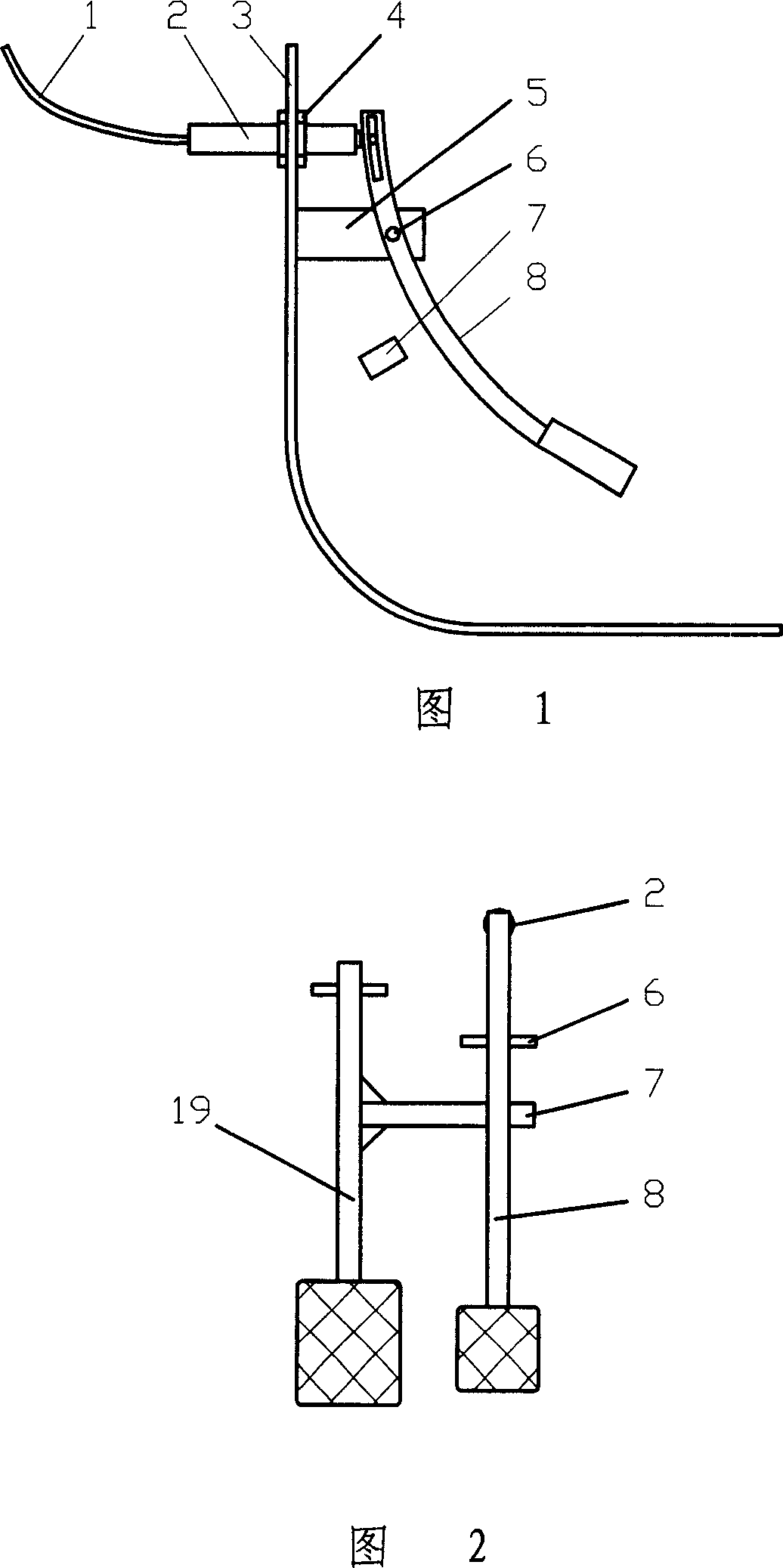 Technology of breaking air throttle guy cable in case of stepping on the accelerator accidentally