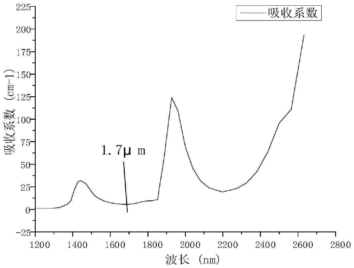 Blood alcohol testing device based on 1.7 mu m waveband dual-wavelength laser light source