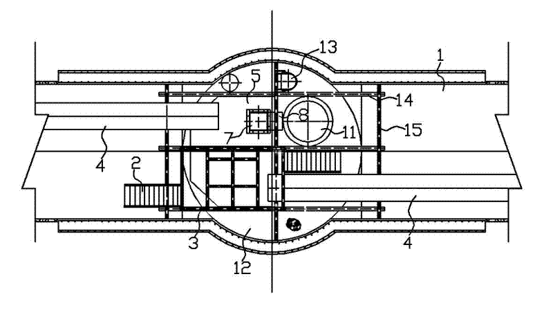 Storage and transportation system of temporary coal bunker at the bottom of vertical shaft