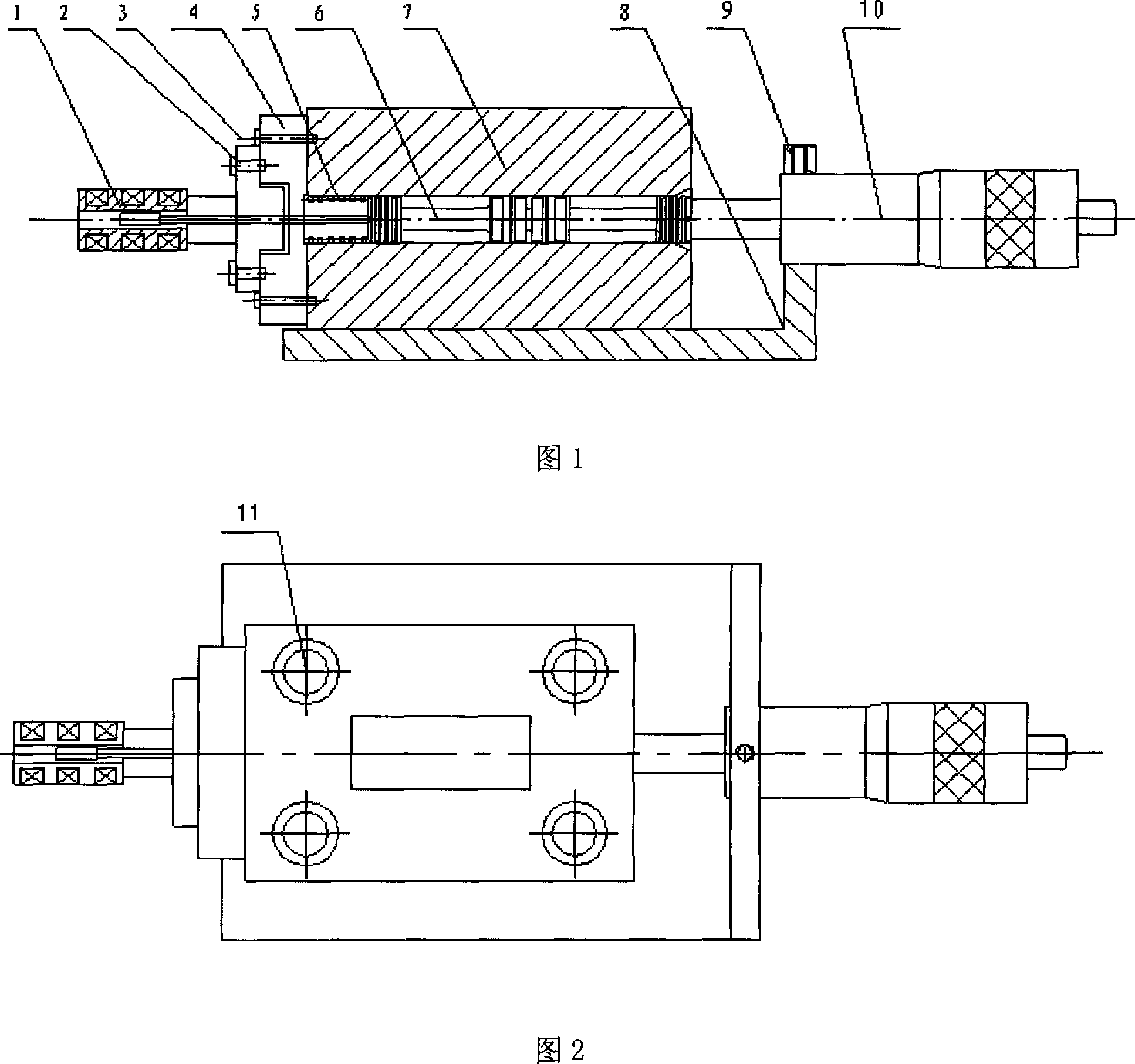 Displacement sensor testing frock of electrohydraulic servo valve