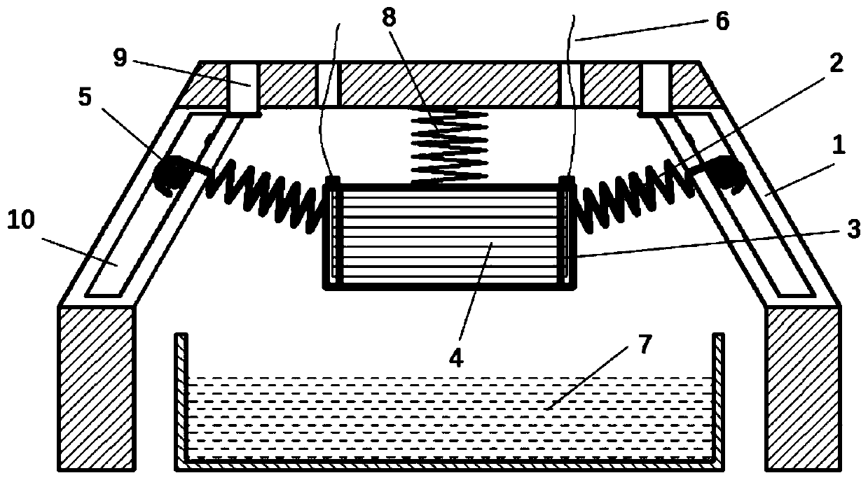 Medium and low temperature waste heat sliding power generation device based on shape memory alloy