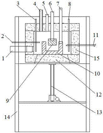 Aluminum electrolytic graphite crucible experimental device and experimental method