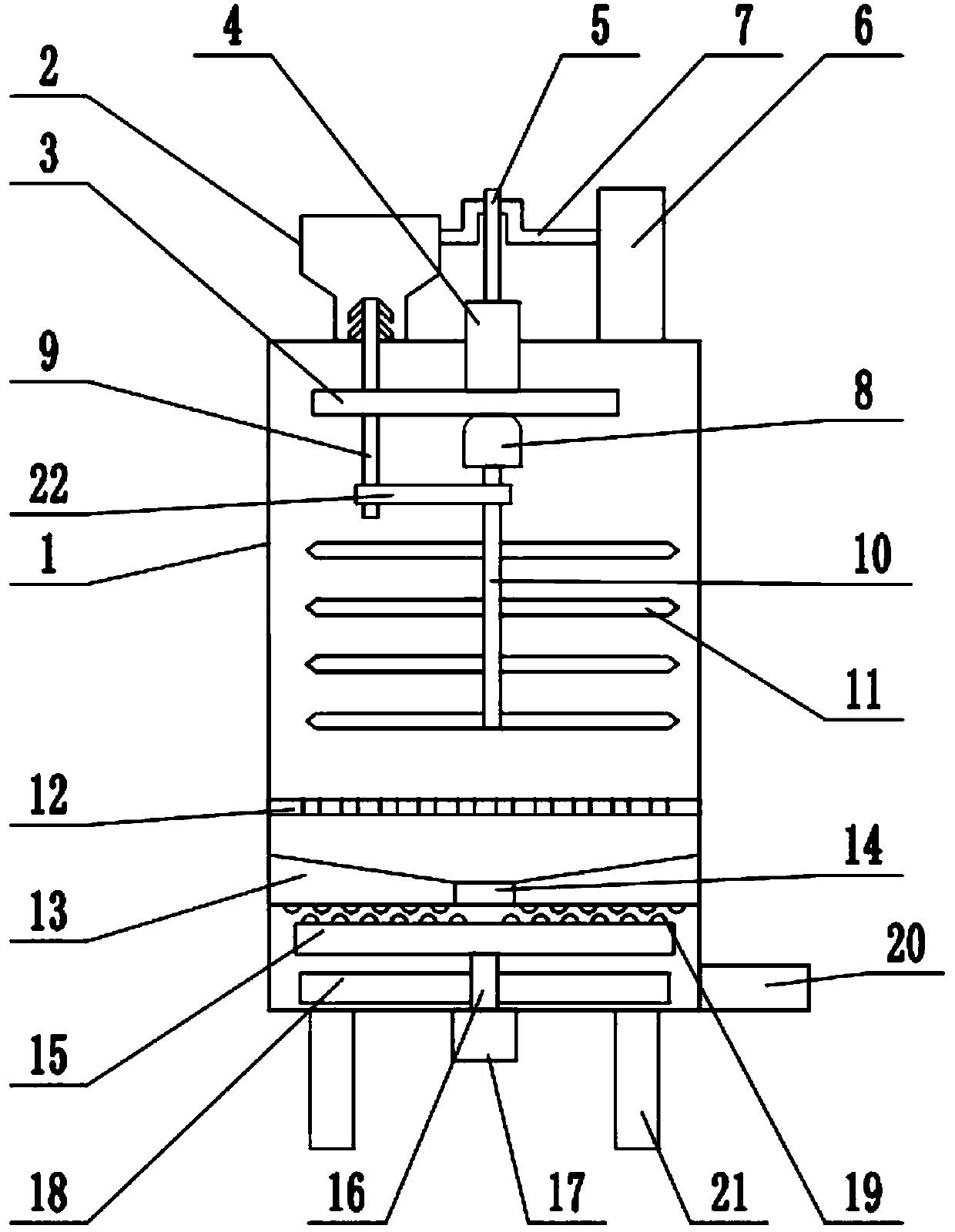 Traditional Chinese medicine crushing and grinding integrated machine capable of conveniently feeding