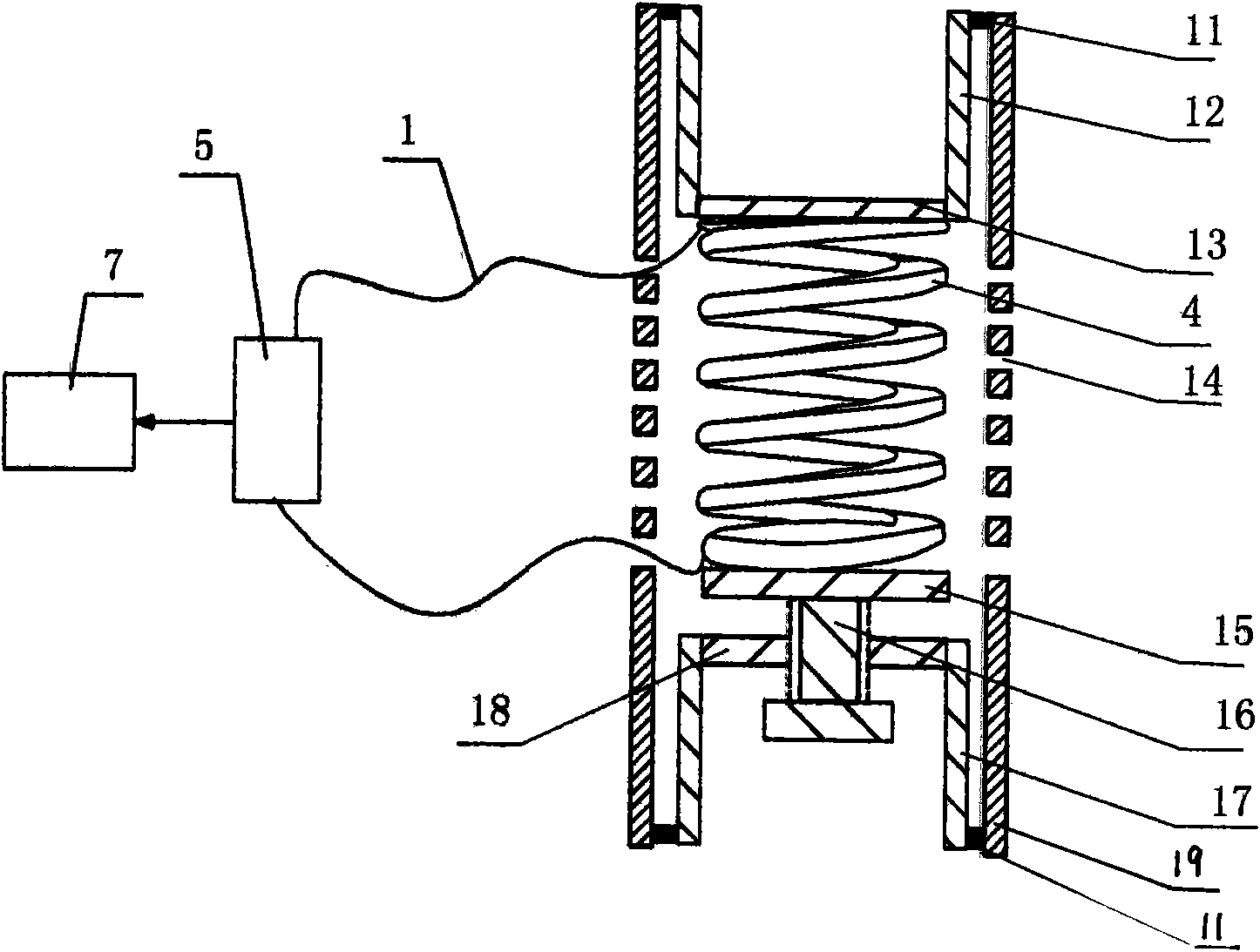 Optical fiber sensing device based on functional material