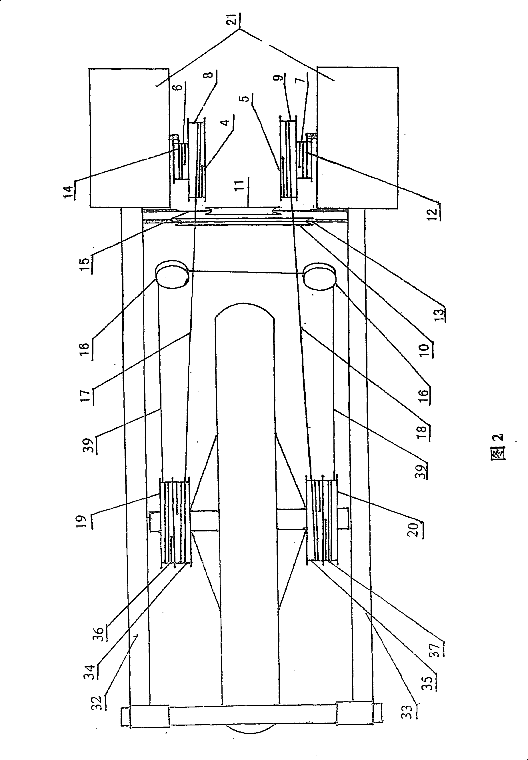 Bicycle driven by footstock lever and transmitted by rope