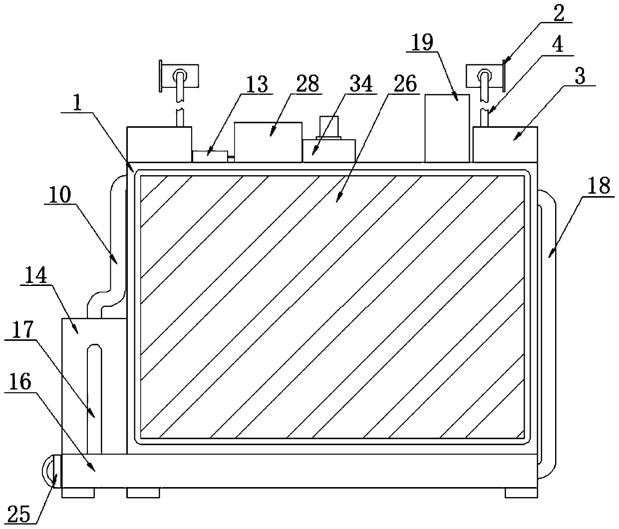 Waste gas cleaning treatment device for dyeing and finishing setting machine and operation method of waste gas cleaning treatment device