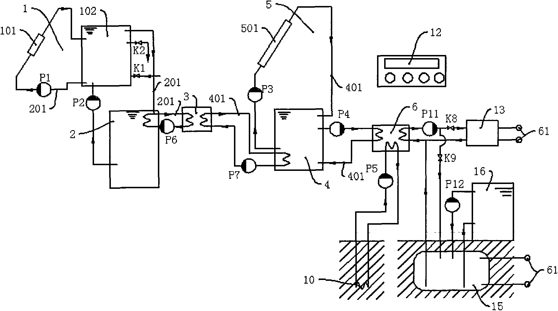 Energy-storing solar absorption refrigeration system