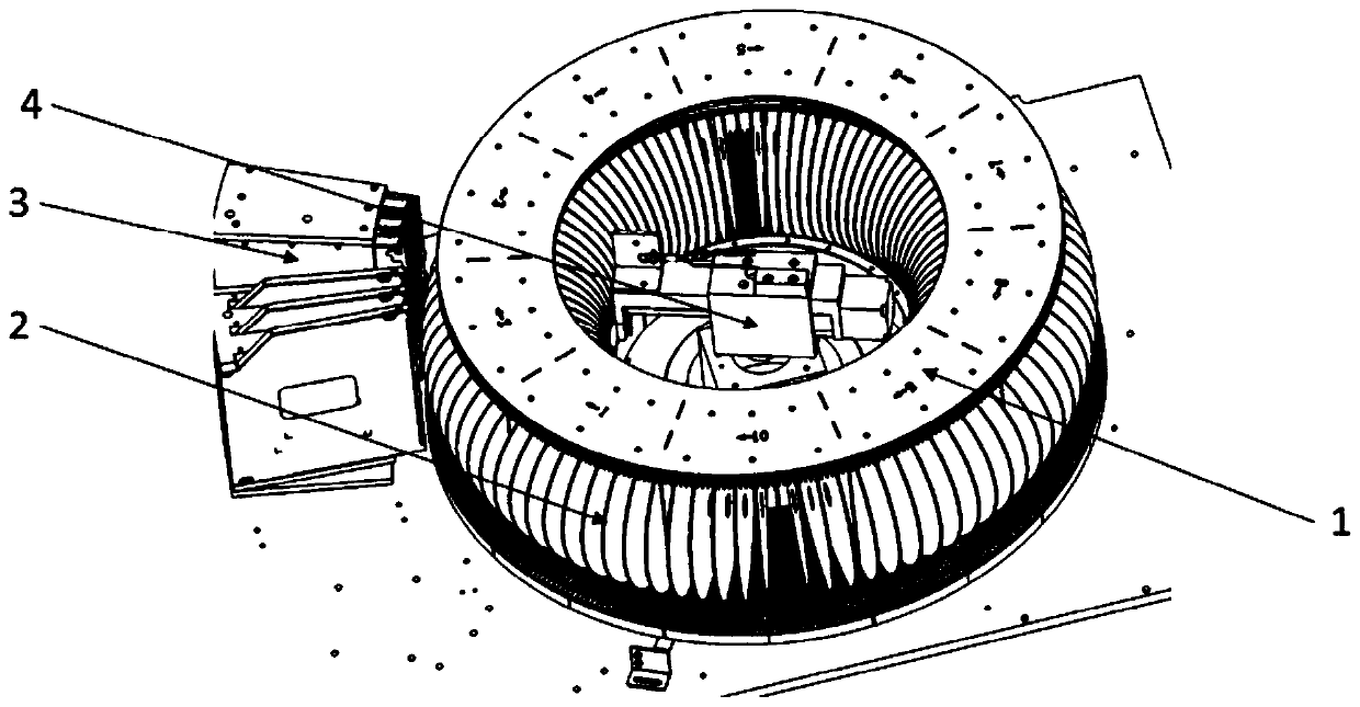 Pushing method of vertically-arranged optical disc array