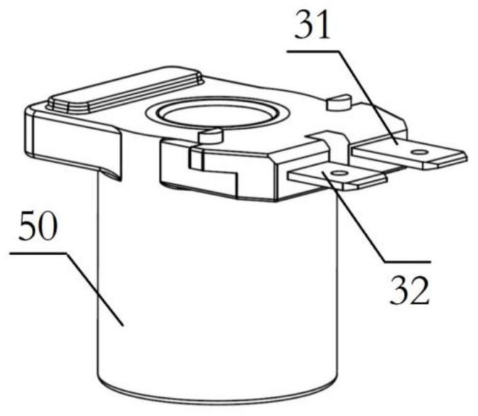 A solenoid valve coil assembly