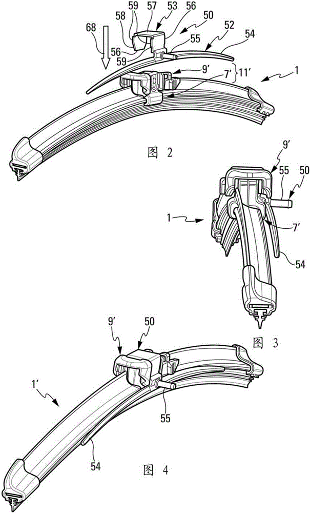 Device for spraying windscreen washer liquid for a wiper of a vehicle windscreen wiping system