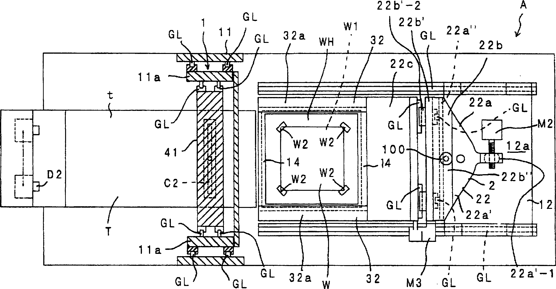 Cut processing method, cut processing apparatus and work-piece supporting construction used with said apparatus