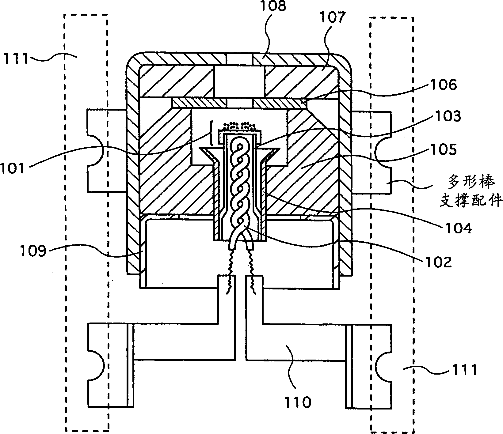 Shortening full-length electron gun and cathod-ray tube device using it