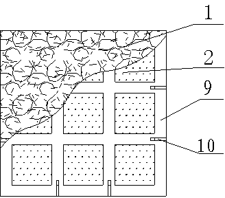 One-time forming grid-shaped light wall body with eight layers