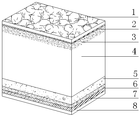 One-time forming grid-shaped light wall body with eight layers