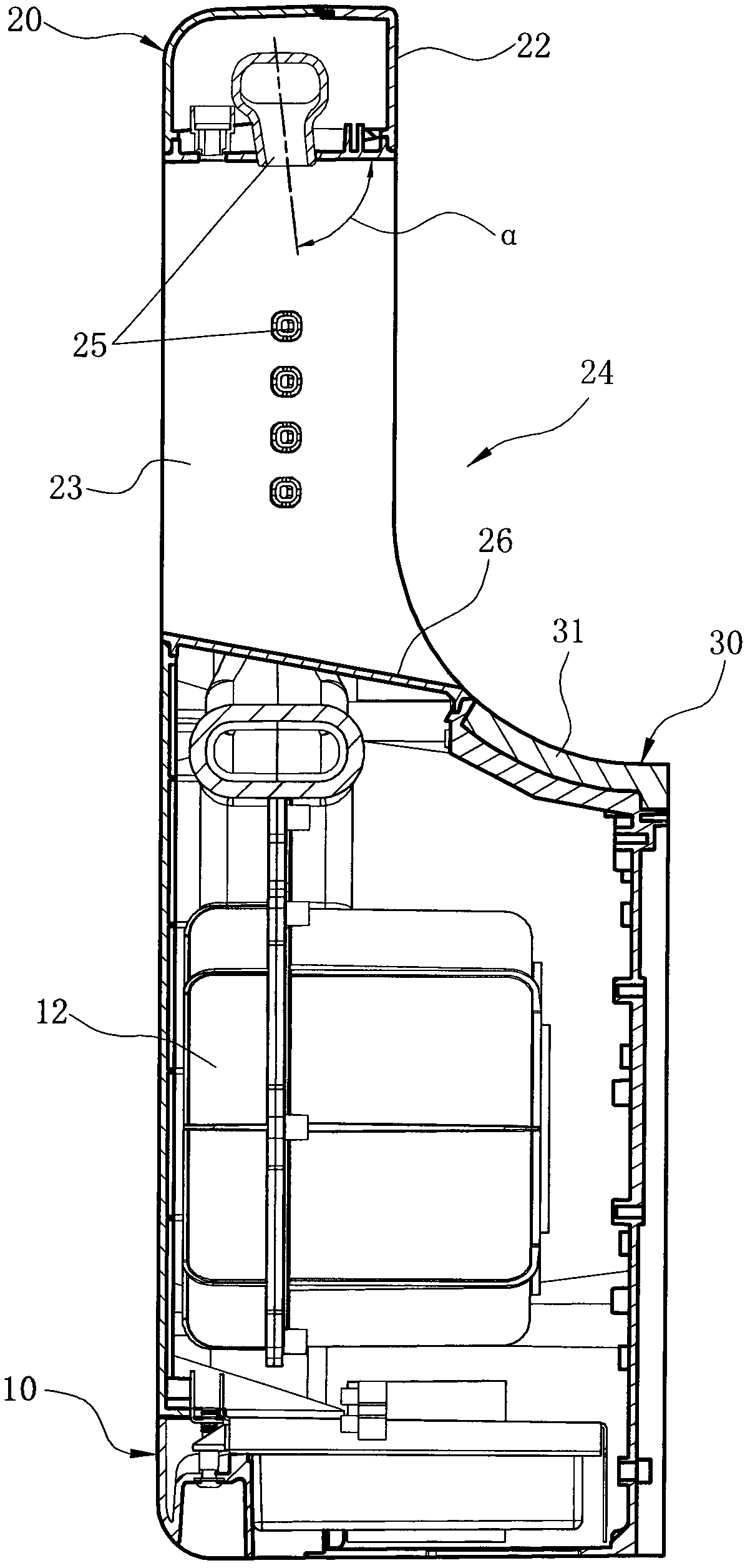 Hand dryer device preventing water stain generation