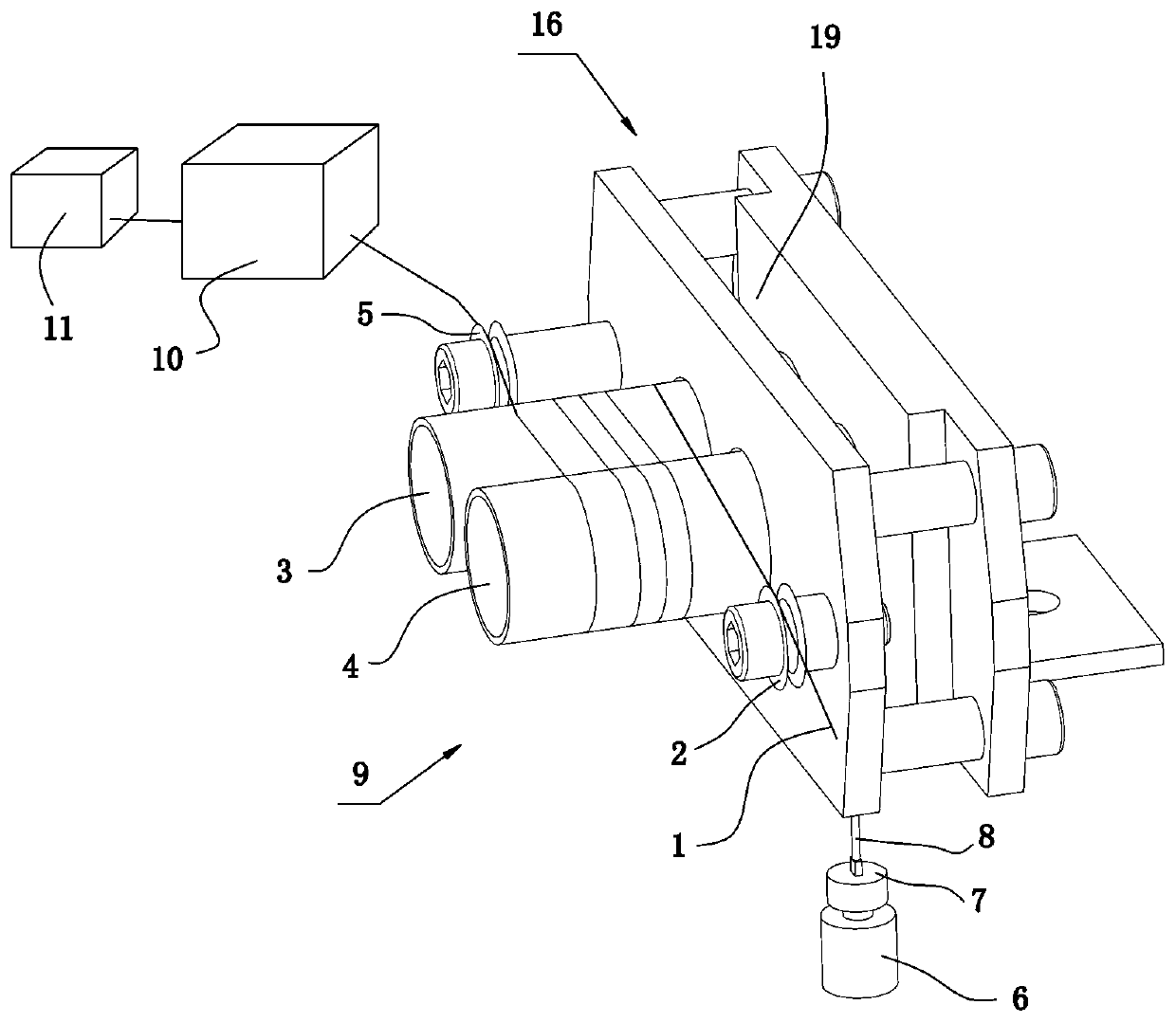 Yarn tensioner for nylon zipper sewing machine