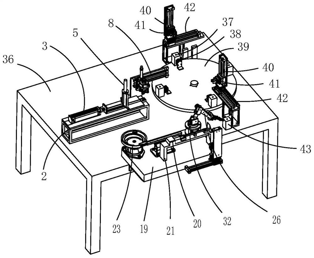 Automatic assembling machine for gas spring