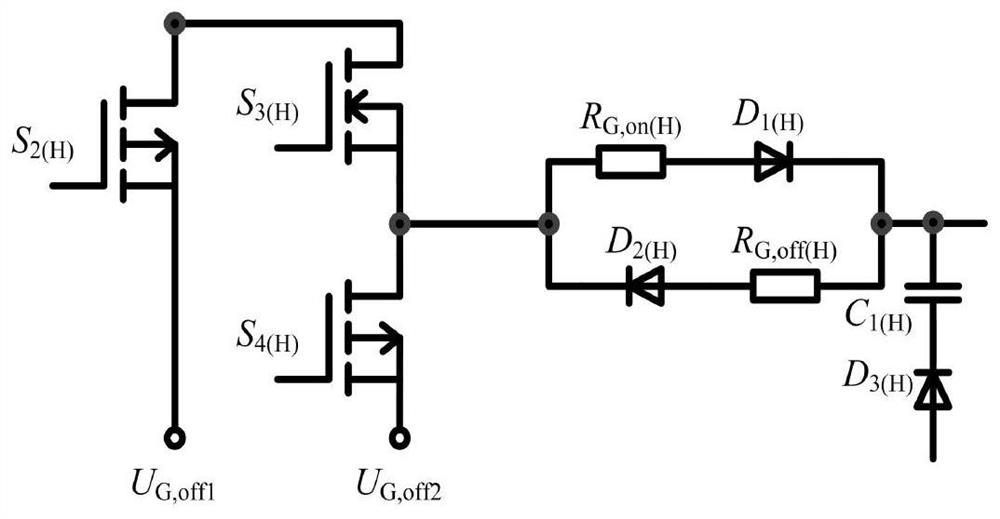 A sic MOSFET bridge arm crosstalk suppression driving circuit with variable turn-off negative voltage and control method