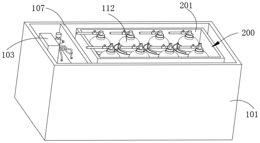 Liquid gas inflating and subpackaging equipment