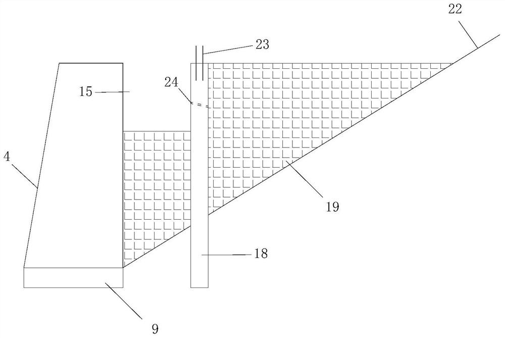 Load-reducing and height-increasing structure of existing retaining wall and its construction method