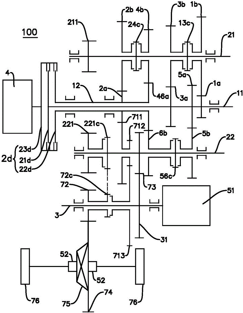 Powertrain and vehicle having same