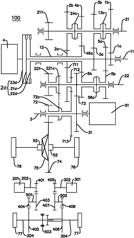 Powertrain and vehicle having same