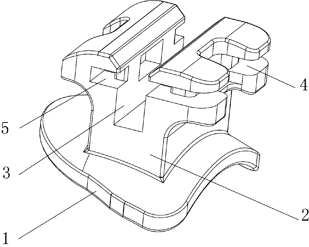 Self-locking orthodontic bracket for tooth orthodontics