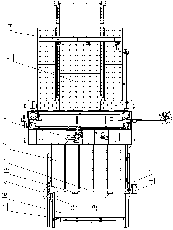 Numerical control plate shearing and stacking production line