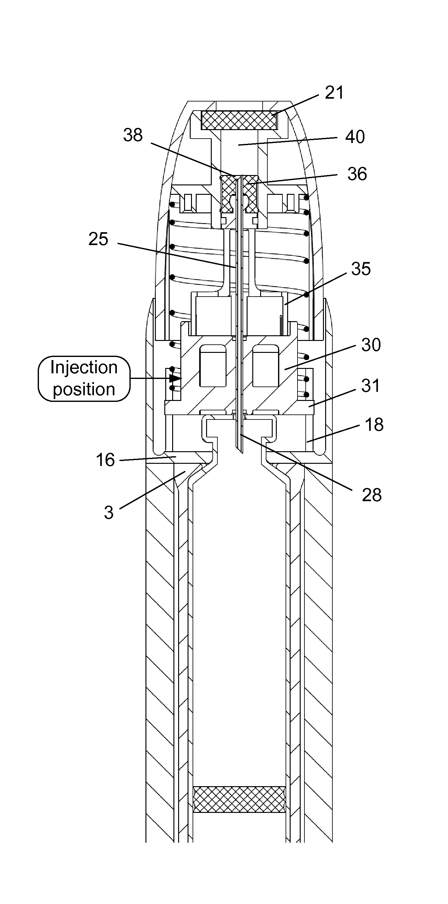 A Cartridge and Needle Assembly in Combination