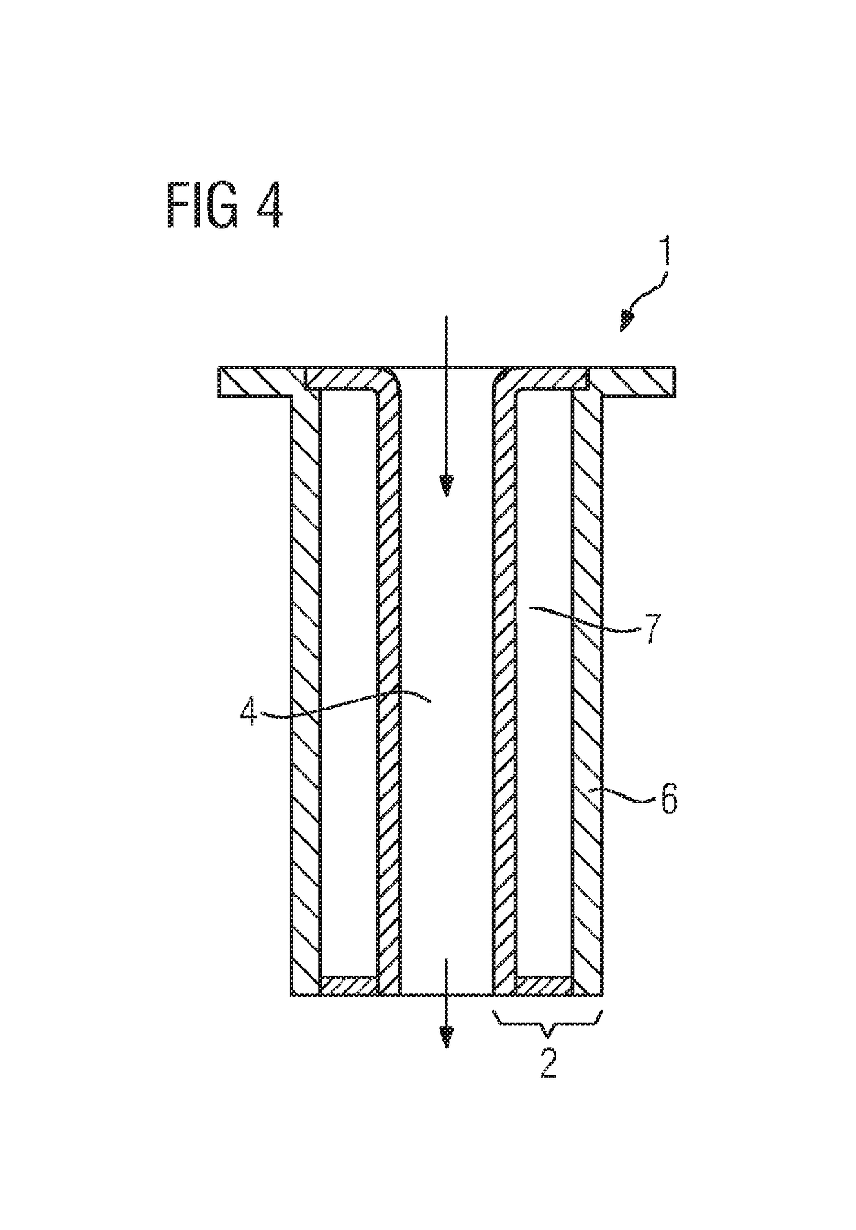 Coolant bridging line for a gas turbine, which coolant bridging line can be inserted into a hollow, cooled turbine blade