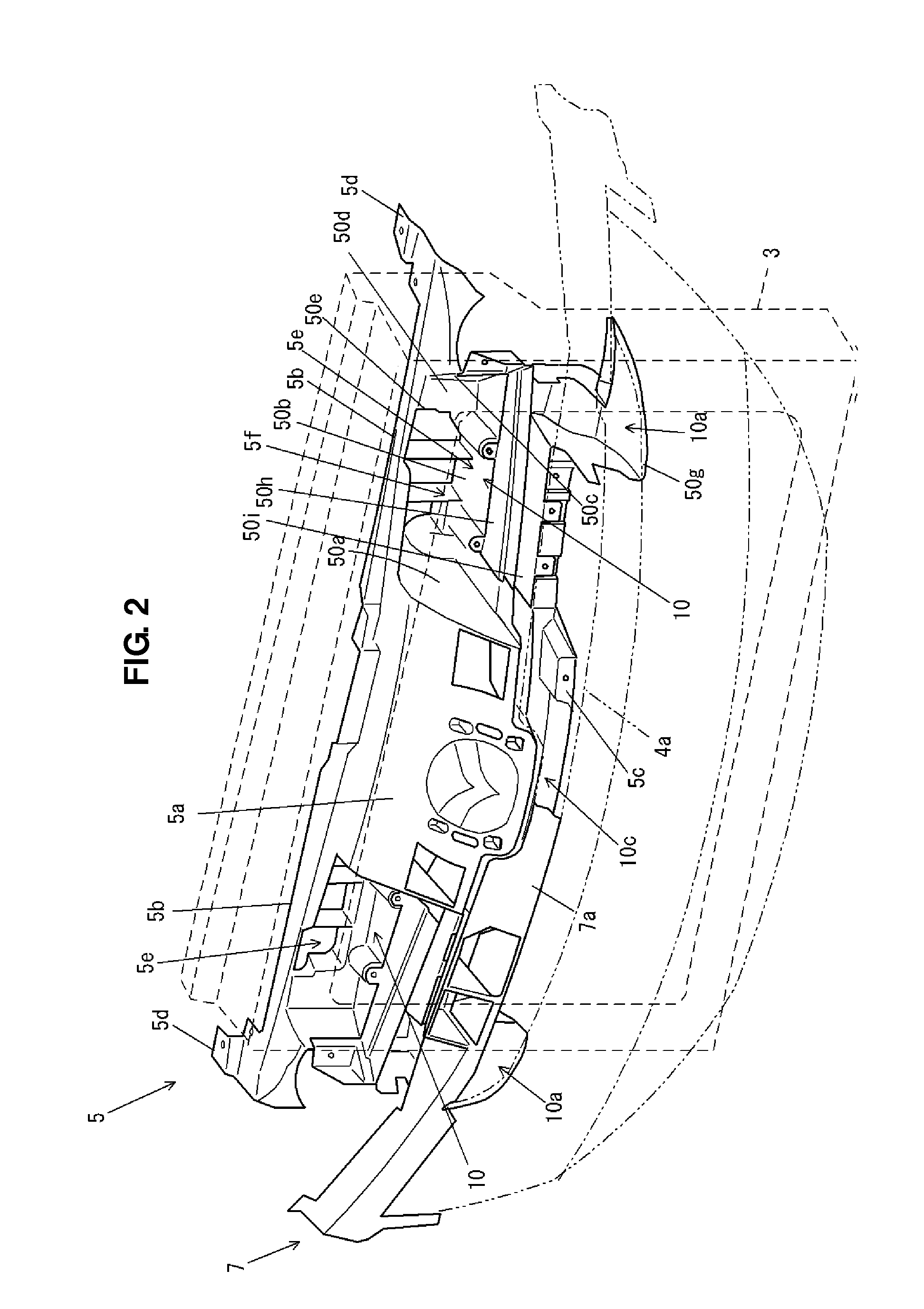 Engine intake passage structure of front vehicle body