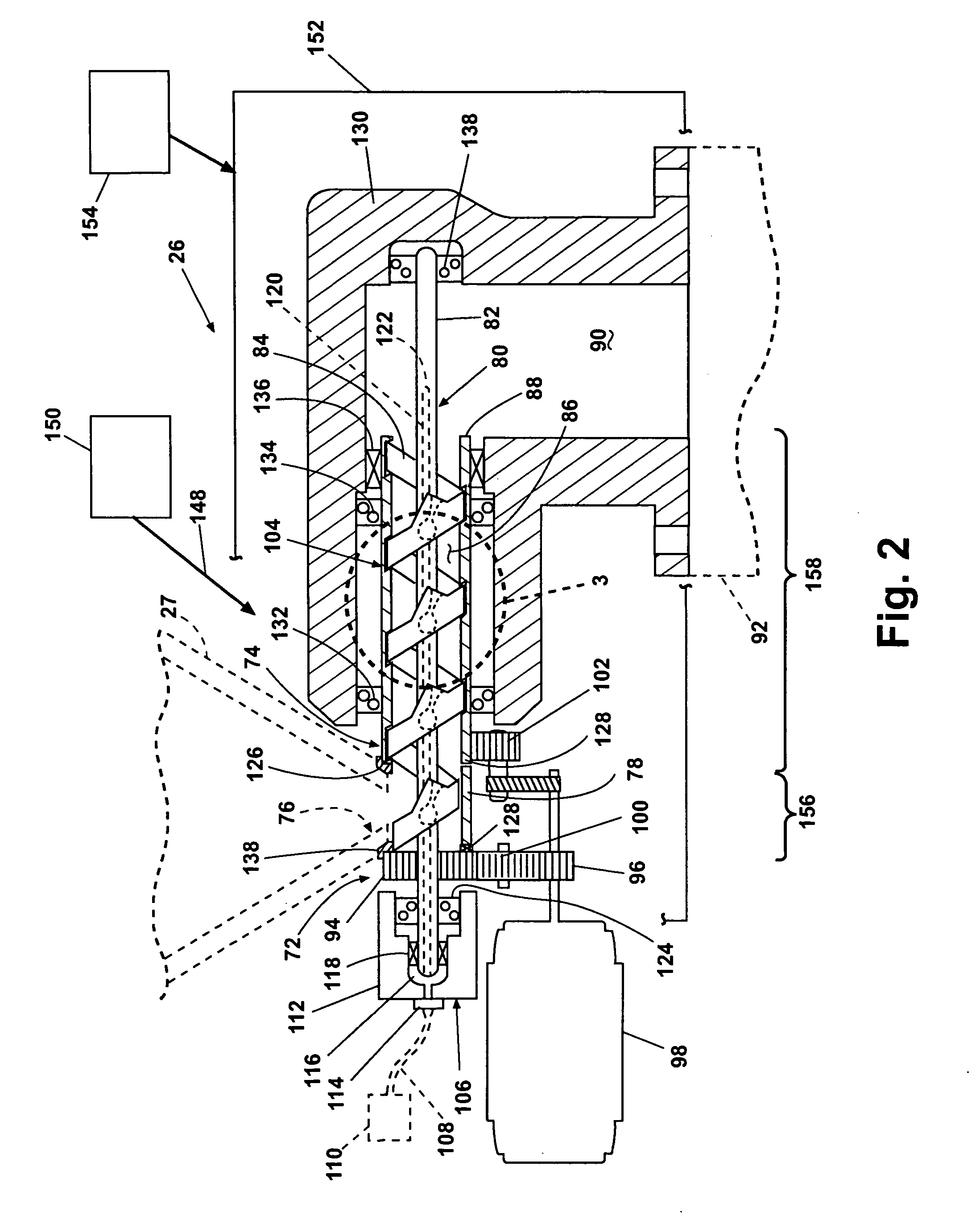 Hot rotary screw pump