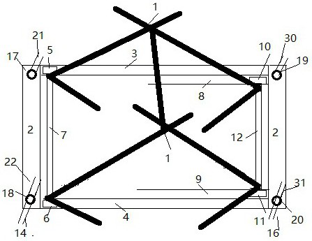 Lifting platform with supporting rod