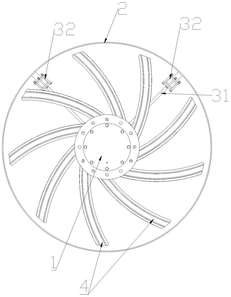 Supporting structure of horizontal stirring tank and horizontal stirring tank