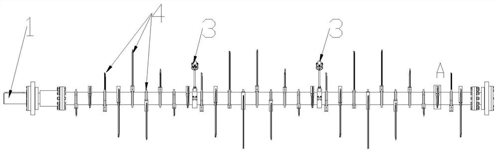 Supporting structure of horizontal stirring tank and horizontal stirring tank